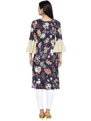 Multicolor printed polyester kurta 3