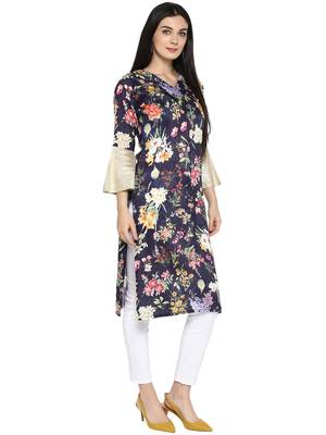 Multicolor printed polyester kurta 5