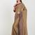 brown georgette saree with blouse