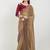 brown georgette saree with blouse