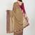 brown georgette saree with blouse
