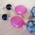 Pink an Black Earrings