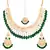 Green kundan rose gold necklace sets