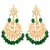 Green kundan rose gold necklace sets
