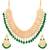 Green kundan rose gold necklace sets