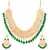 Green kundan rose gold necklace sets