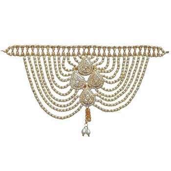 Designer CZ Pearl Saree Blouse Jewelry 1