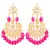 Pink kundan rose gold necklace sets