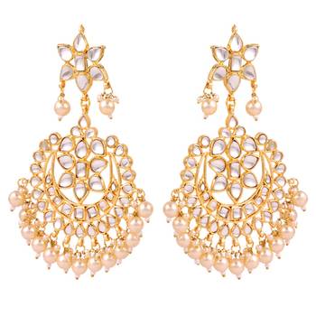 White kundan rose gold necklace sets 3