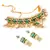 Green kundan rose gold necklace sets