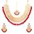 Red kundan rose gold necklace sets