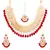 Red kundan rose gold necklace sets