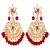 Red kundan rose gold necklace sets