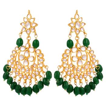 Green kundan rose gold necklace sets 2