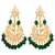 Green kundan rose gold necklace sets