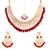 Red kundan rose gold necklace sets