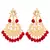 Red kundan rose gold necklace sets