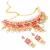 Red kundan rose gold necklace sets