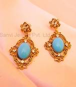 Turquoise Filigree Victorian Earrings