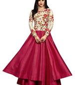 Pink Resham Embroidery Silk Salwar