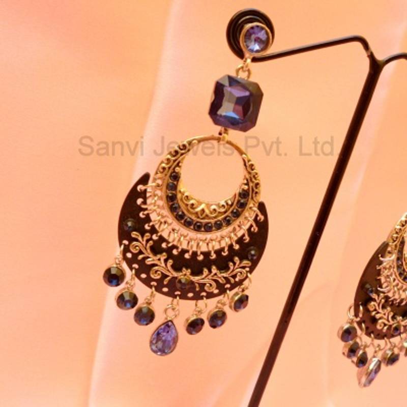 Blue & Black Designer Earrings