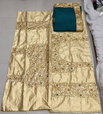 Purple Georgette Embroidery saree With Blouse 2