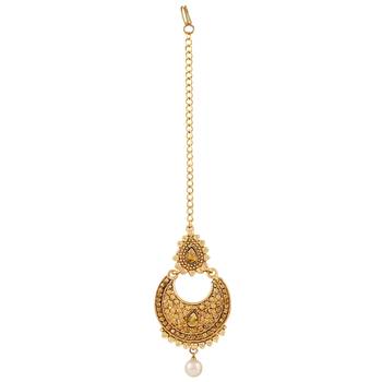 Gold Maang Tikka 1