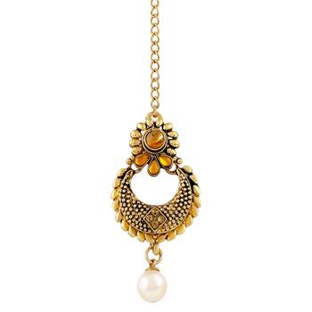 Gold Maang Tikka 3