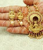 Maroon gold plated pendants