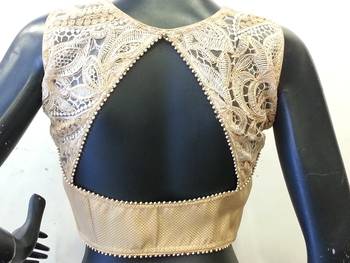Stunning golden net and silk blouse 2