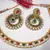 Maroon & Green Pearl Polki Necklace Set