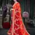 Manohari Orange Embroidered Georgette Saree with Blouse 