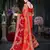 Manohari Orange Embroidered Georgette Saree with Blouse 