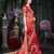 Manohari Orange Embroidered Georgette Saree with Blouse 
