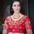 Manohari Orange Embroidered Georgette Saree with Blouse 