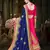 Manohari Blue Embroidered Art Silk Saree with Blouse 