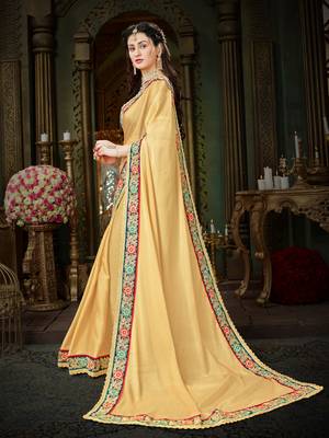 Manohari Beige Embroidered Georgette Saree with Blouse  2