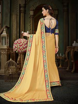 Manohari Beige Embroidered Georgette Saree with Blouse  3