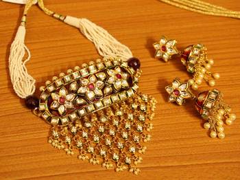 Royal Kundan Meenakari Jadau Choker Necklace Set 1