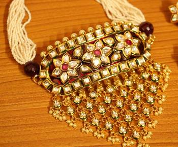 Royal Kundan Meenakari Jadau Choker Necklace Set 2