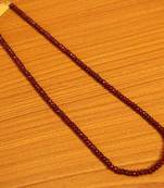 Maroon Ruby Colour Single Line Semi Precious Necklace