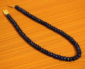 Blue Sapphire Single Line Necklace 2