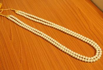2 Line Pearl Long Necklace Set 2