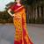 Sutram Designer Yellow Printed Georgette saree with Blouse 