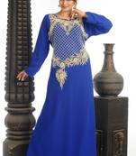 Royal Blue Georgette Kaftan With Zari Work