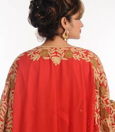 Red Georgette Kaftan With Zari Work