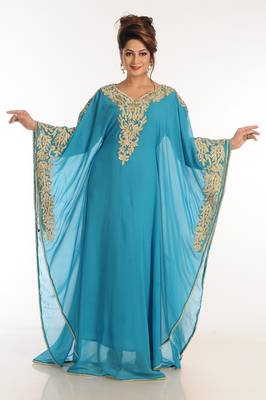 Phirozy Georgette Kaftan With Zari Work 1