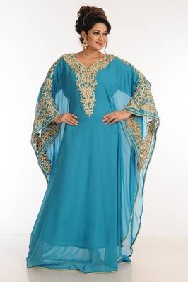 Phirozy Georgette Kaftan With Zari Work 3
