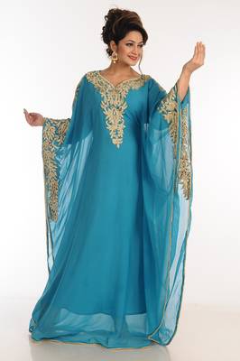 Phirozy Georgette Kaftan With Zari Work 4