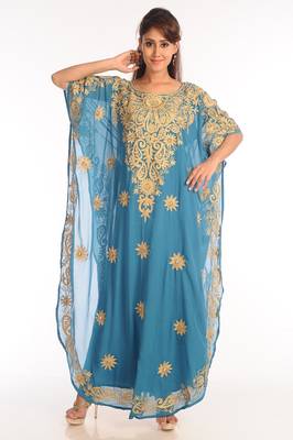 Phirozy Georgette Kaftan With Zari Work 4